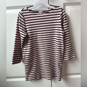 COS Girls Striped 3/4 Sleeve Tunic Dress Pink and Black (Size 6-8)